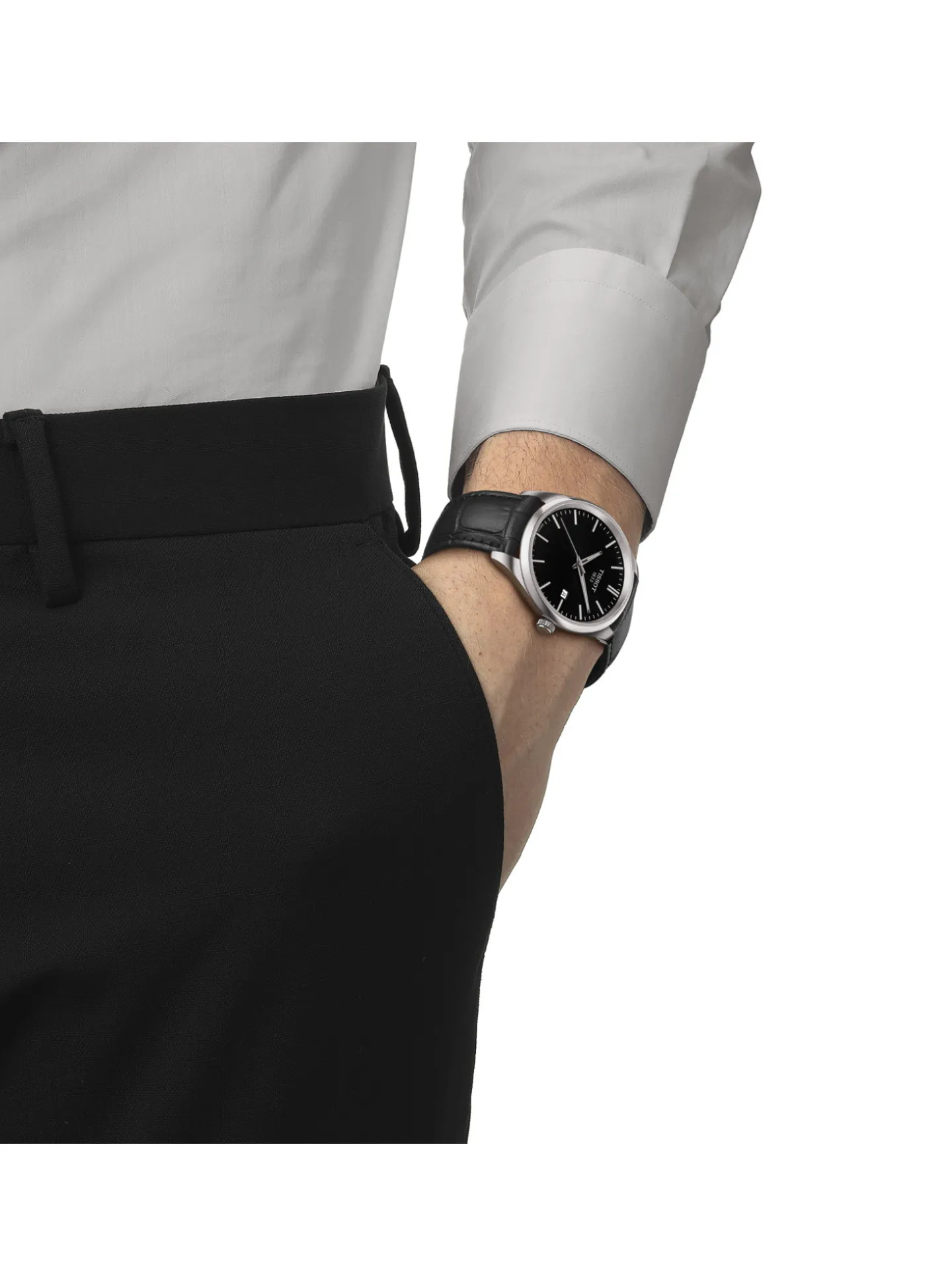 Montre Tissot PR100 cuir noir