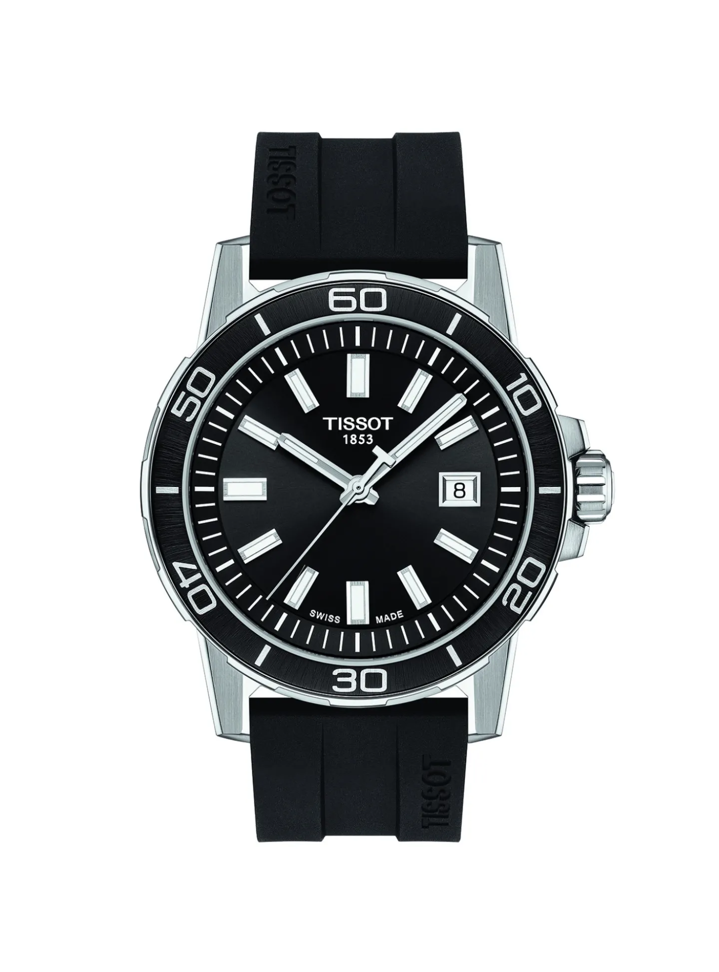 Montre Tissot Supersport Gent silicone noir
