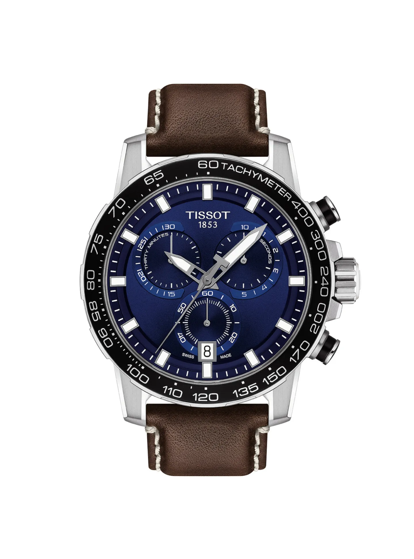 Montre Tissot Supersport Chrono marron bleu