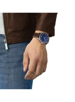 Montre Tissot Supersport Chrono marron bleu