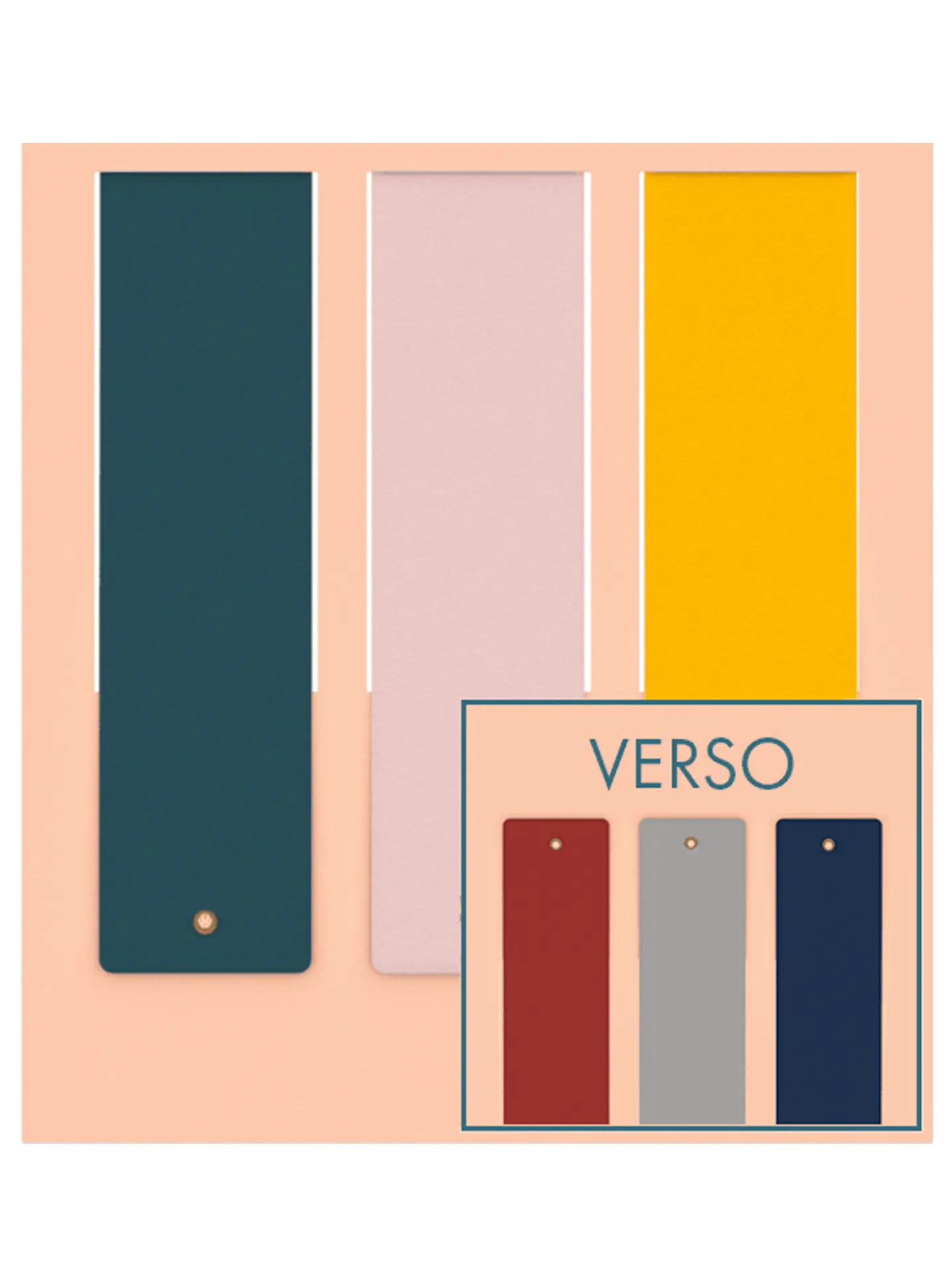 Palette 3 cuirs manchette Les Georgettes 25mm_x005f_x000D_BLEU PETROLE /GRIS CLAIR /SUN
