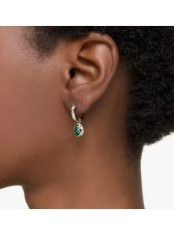 Pendants d'oreilles Swarovski Stilla poire verte