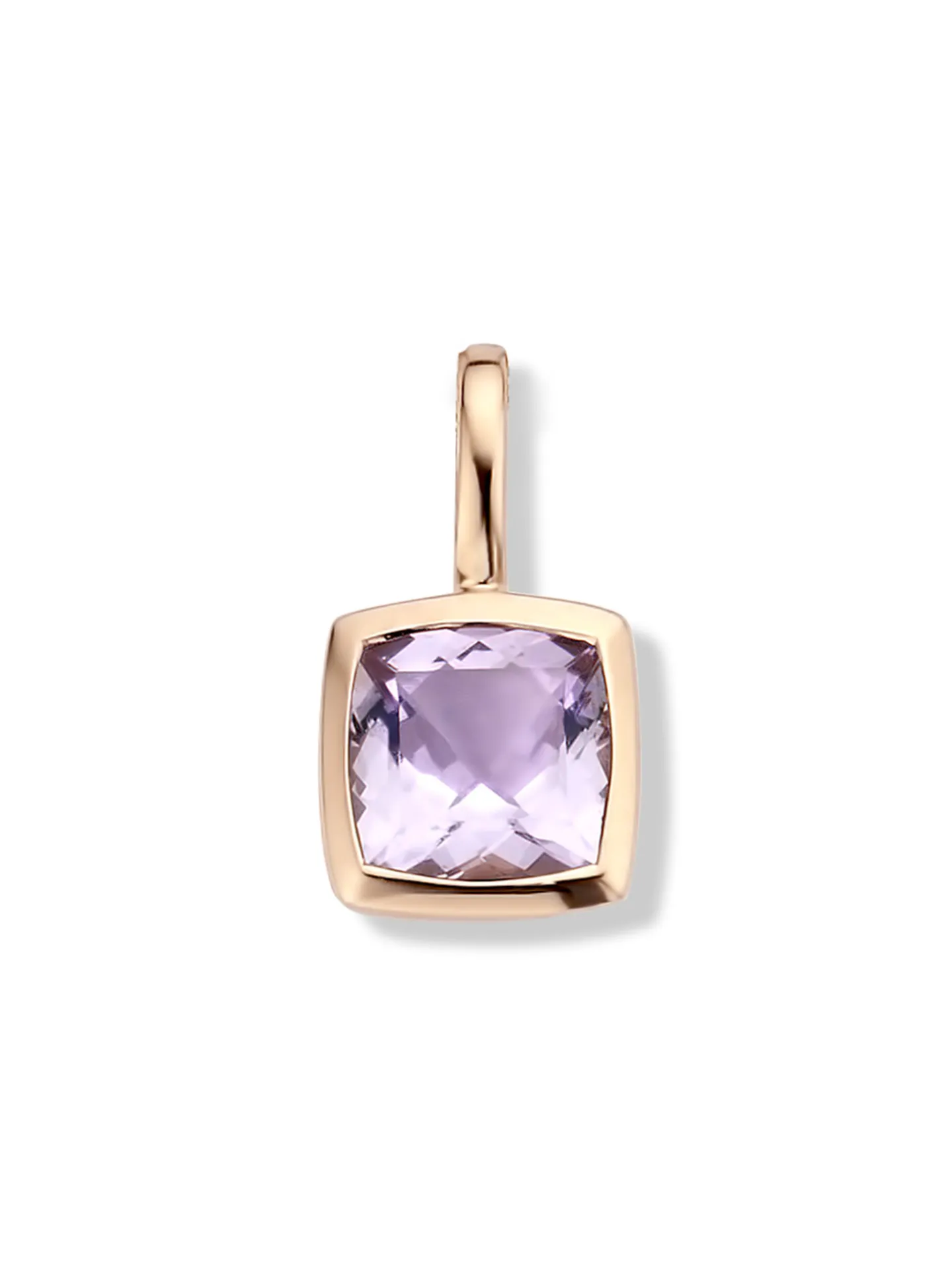 Pendentif Brillaxis Améthyste or rose 18 carats