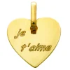 Pendentif Brillaxis coeur je t'aime or 9 carats