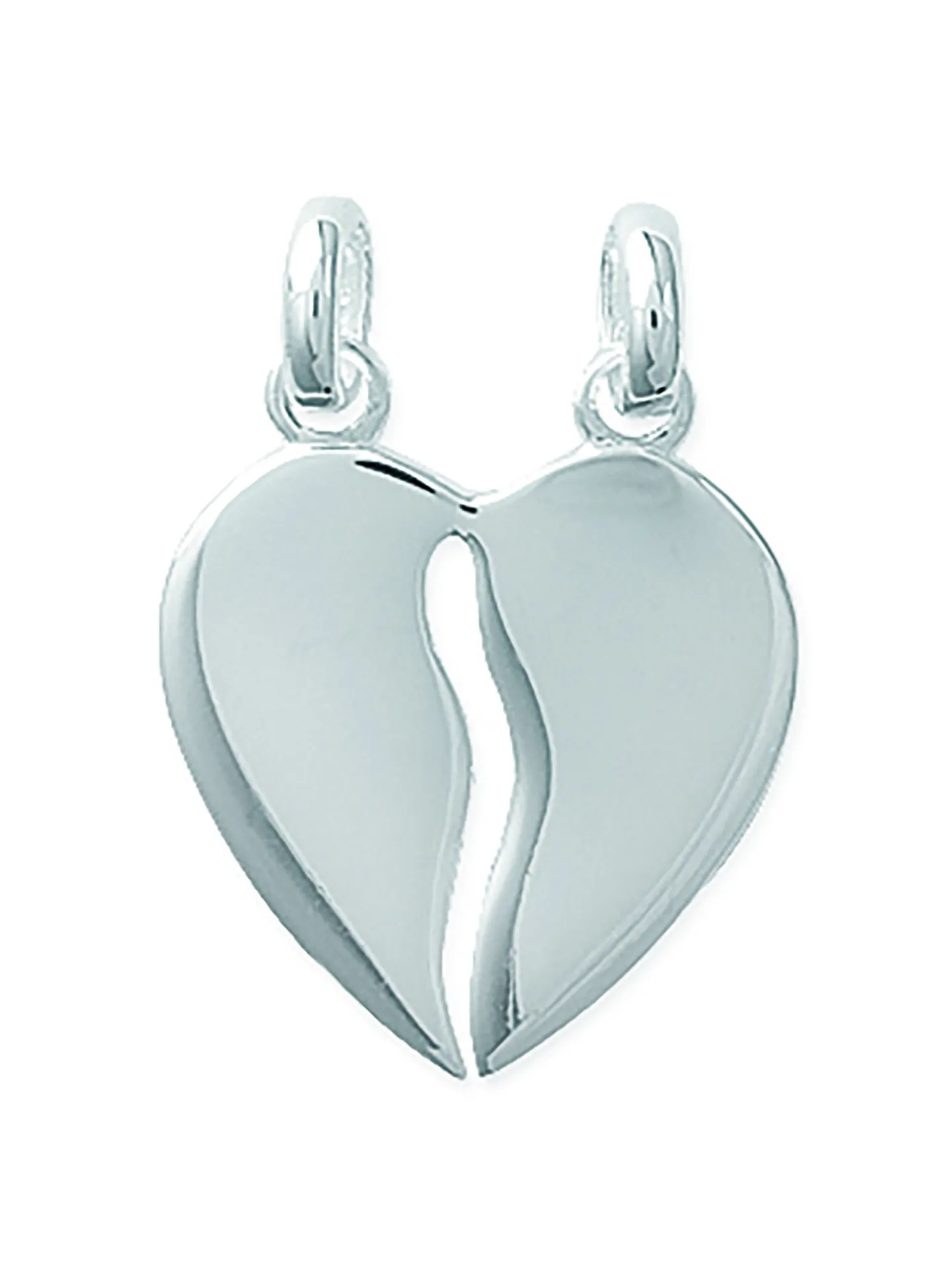 Pendentif Brillaxis coeur sécable argent rhodié