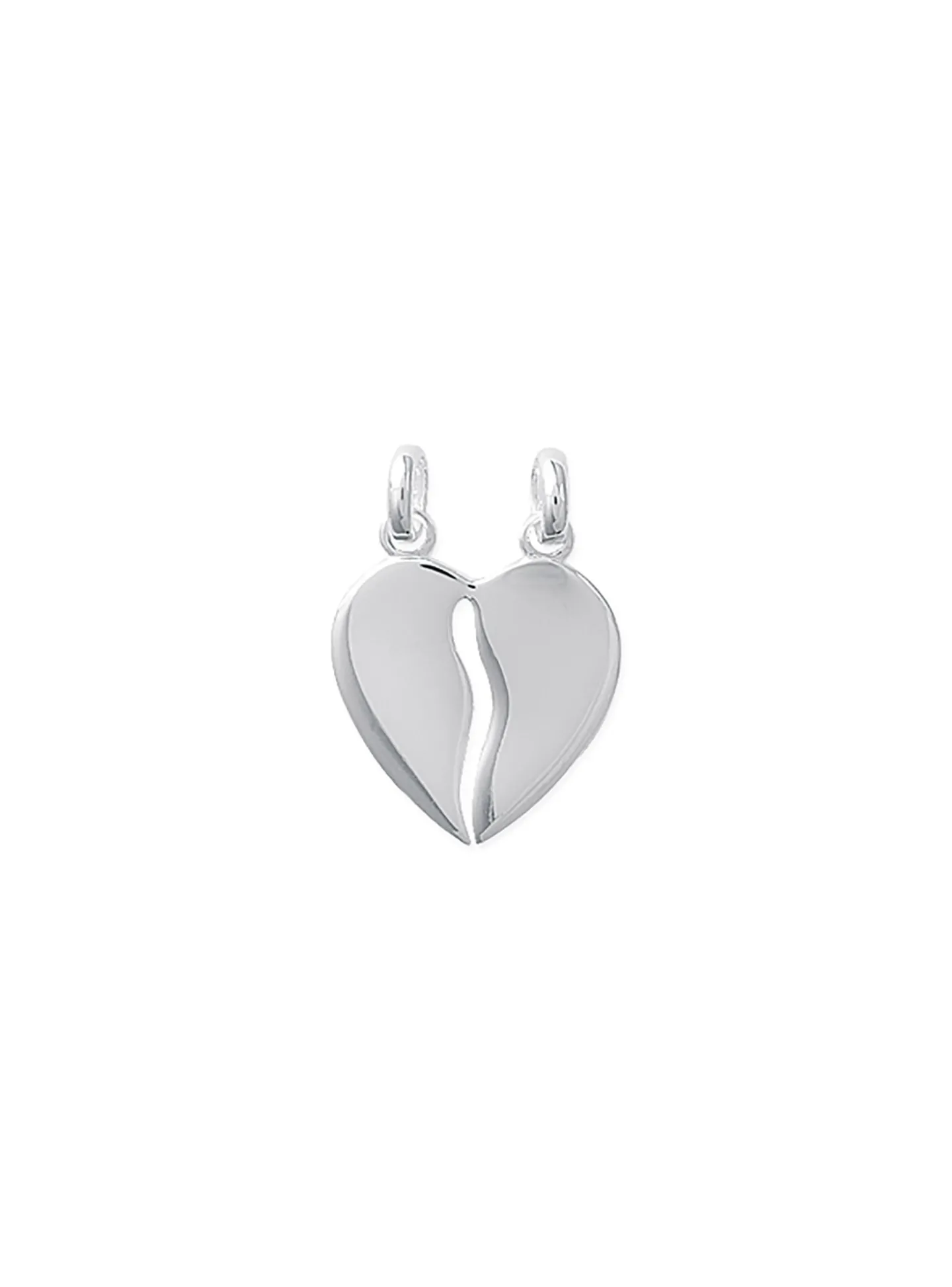 Pendentif Brillaxis coeur sécable argent rhodié