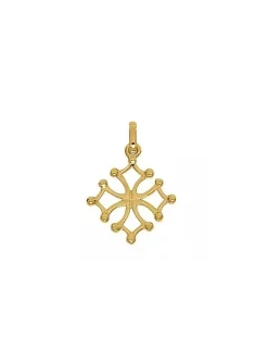 Pendentif Brillaxis croix du Languedoc or 750/1000