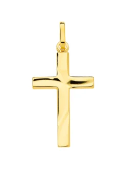Pendentif Brillaxis croix diamantage vague