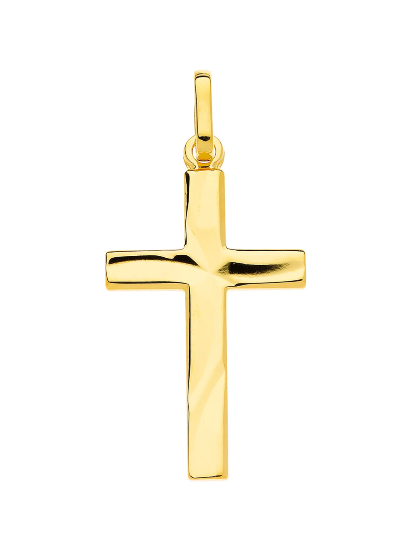 Pendentif Brillaxis croix diamantage vague