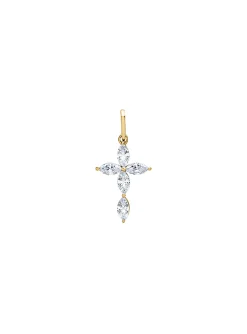 Pendentif Brillaxis croix or 18 carats oxydes