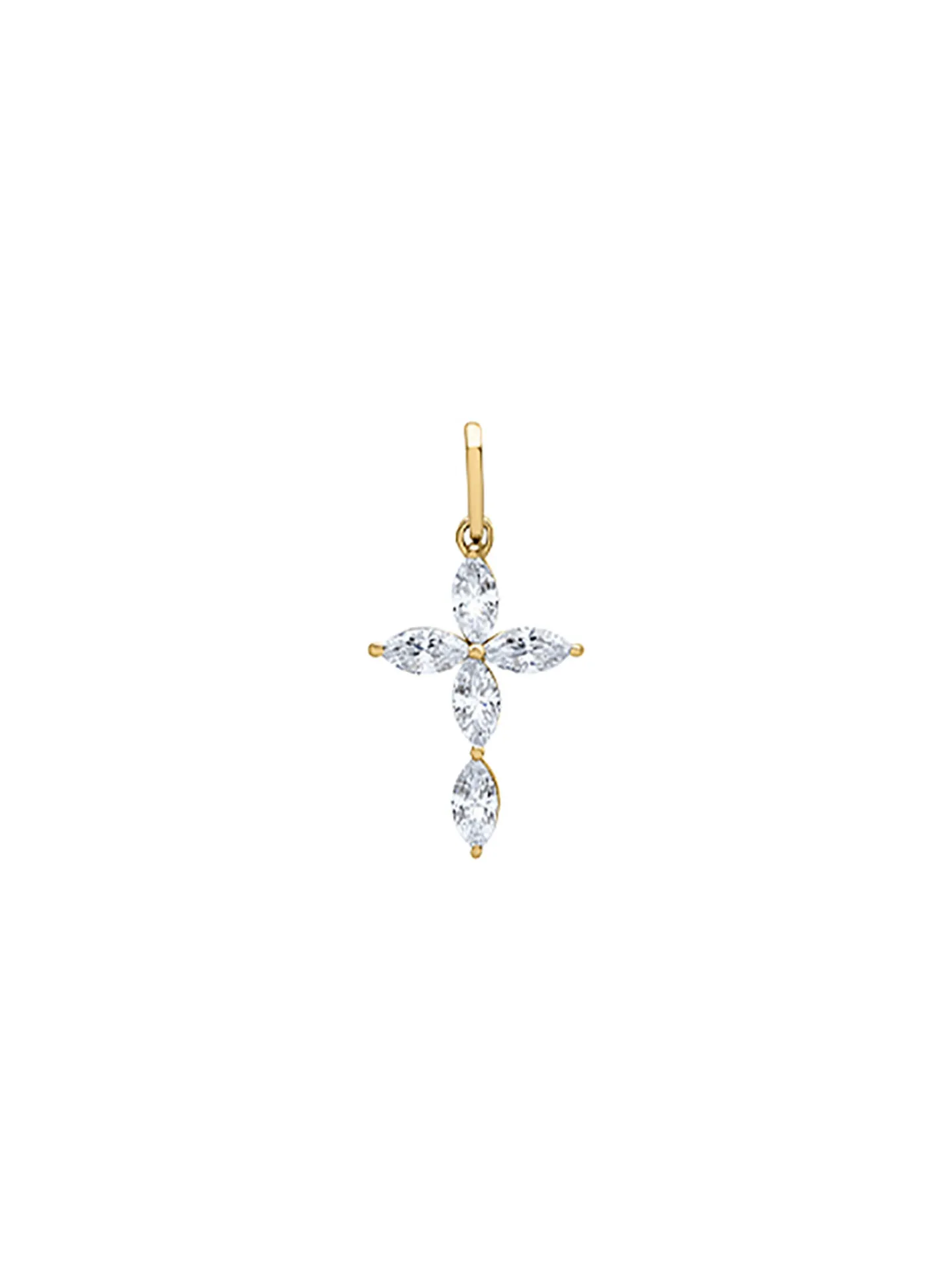 Pendentif Brillaxis croix or 18 carats oxydes