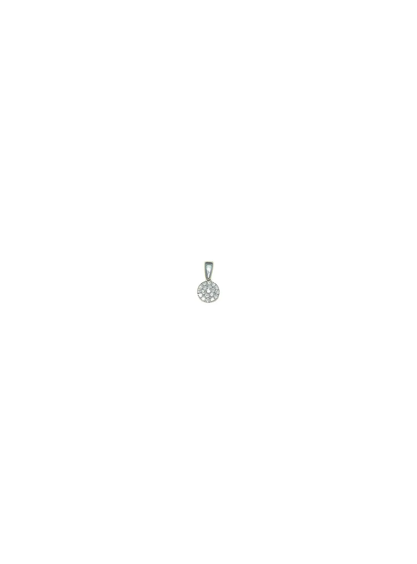 Pendentif Brillaxis diamants or blanc 18 carats