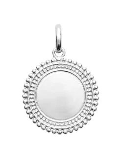 Pendentif Brillaxis médaille ronde argent stylisée