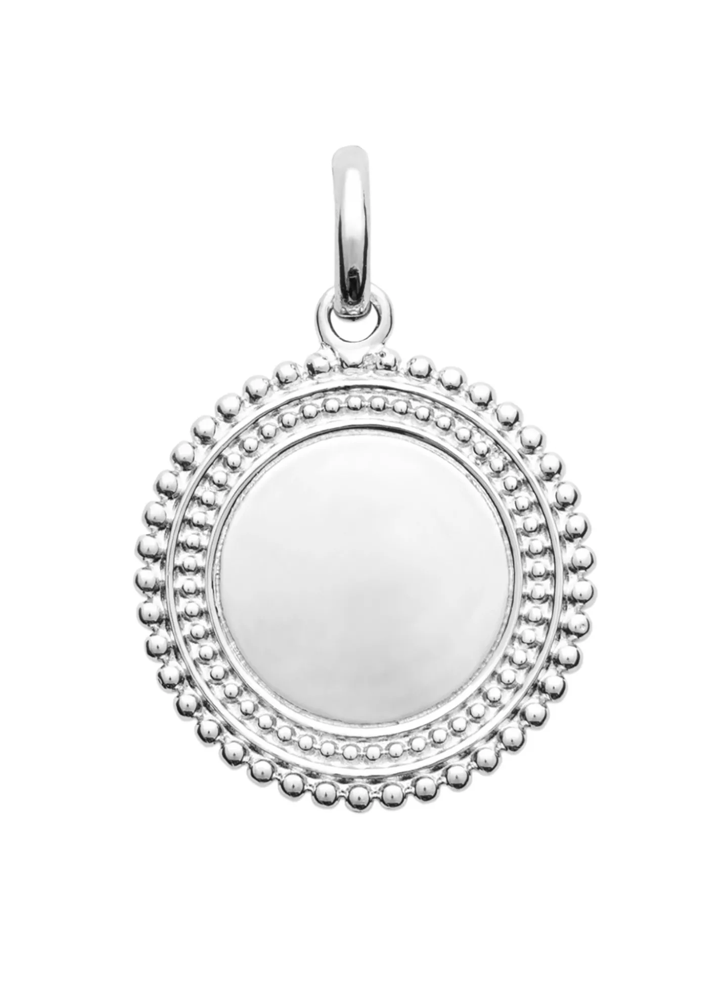 Pendentif Brillaxis médaille ronde argent stylisée