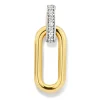 Pendentif Brillaxis motif ovale ajouré or diamants