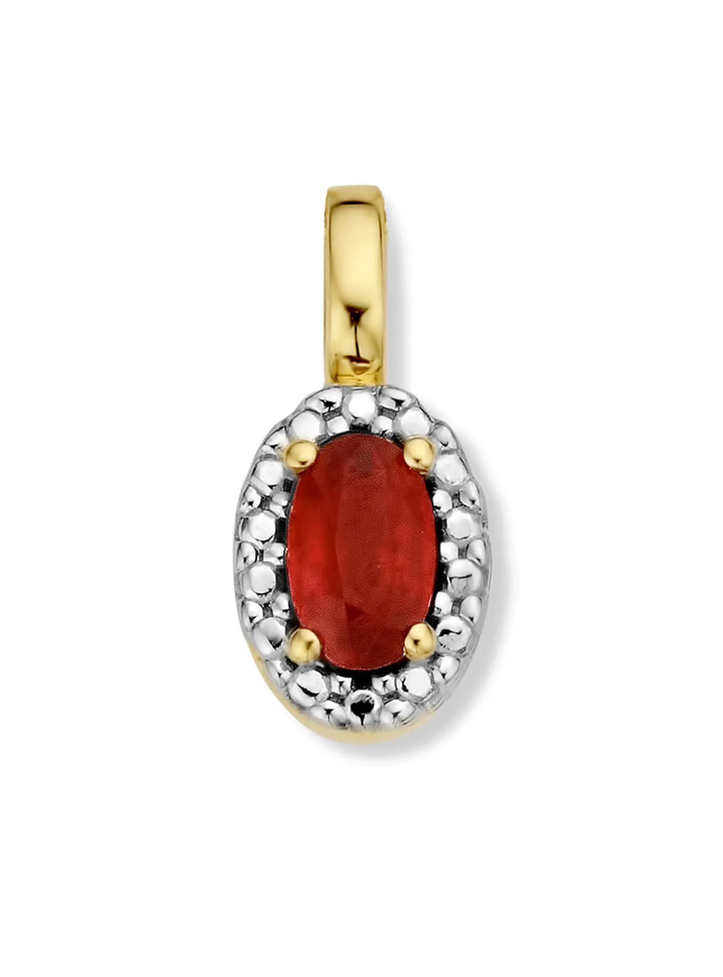 Pendentif Brillaxis or bicolore 18K rubis