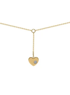 Pendentif Brillaxis or jaune coeur diamant