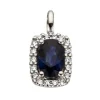 Pendentif Brillaxis or saphir entourage diamant