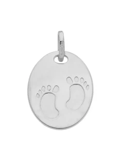 Pendentif Brillaxis ovale empreintes pieds