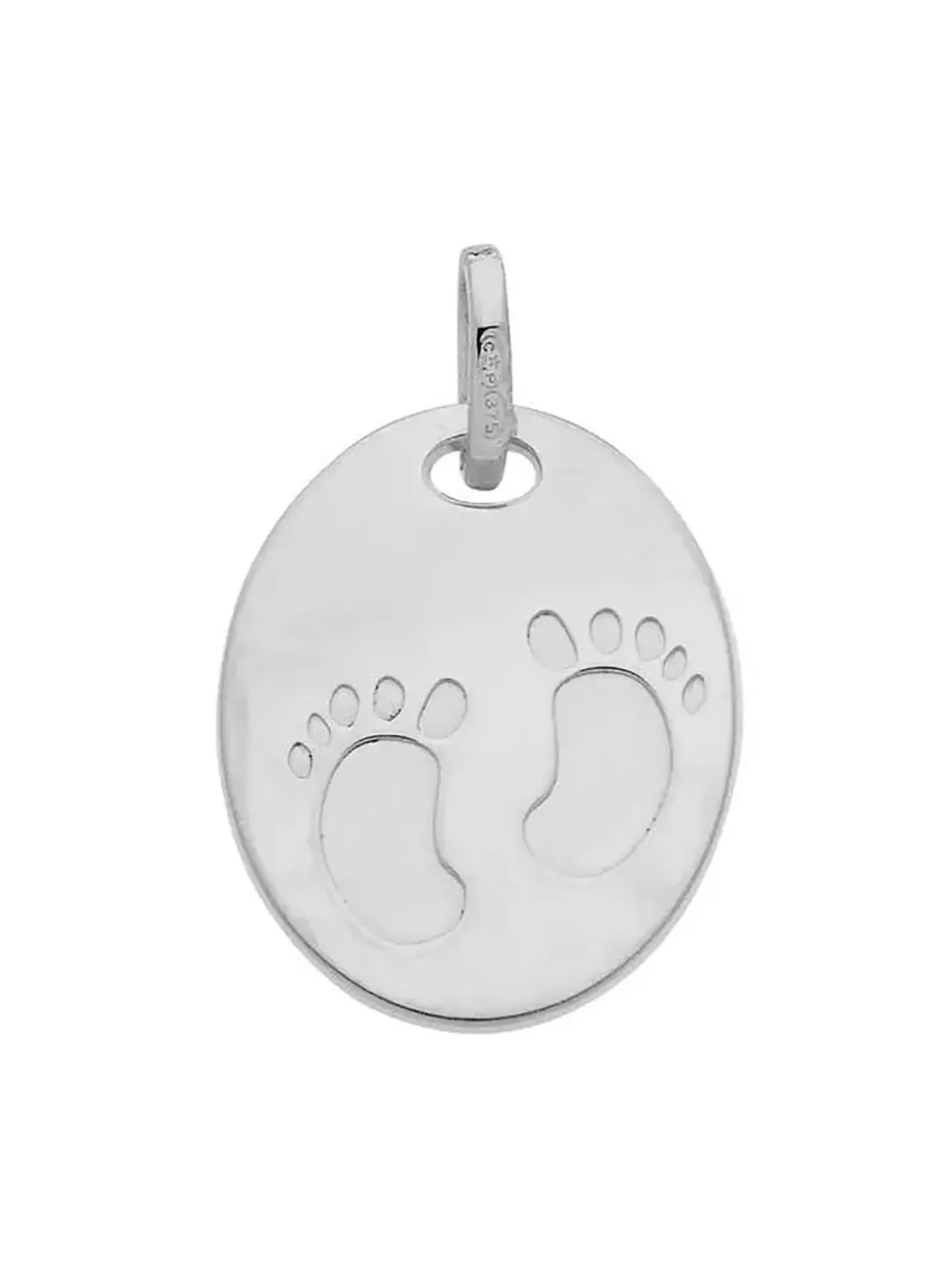 Pendentif Brillaxis ovale empreintes pieds