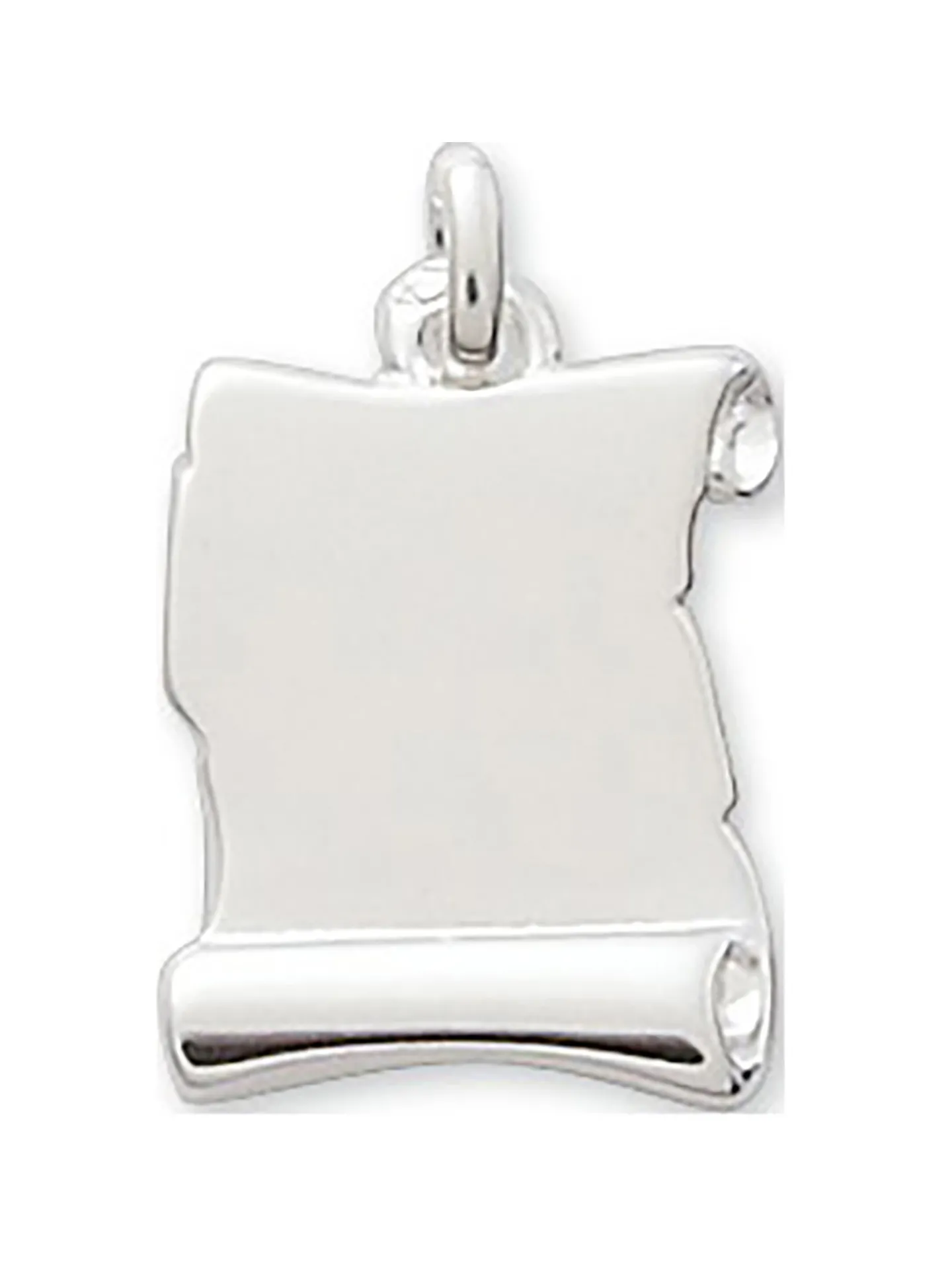 Pendentif Brillaxis parchemin argent rhodié
