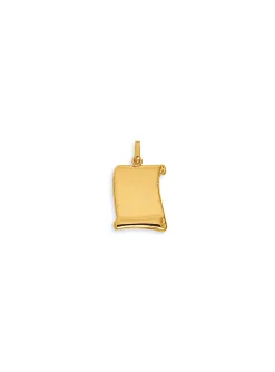 Pendentif Brillaxis parchemin en or jaune 18 carats