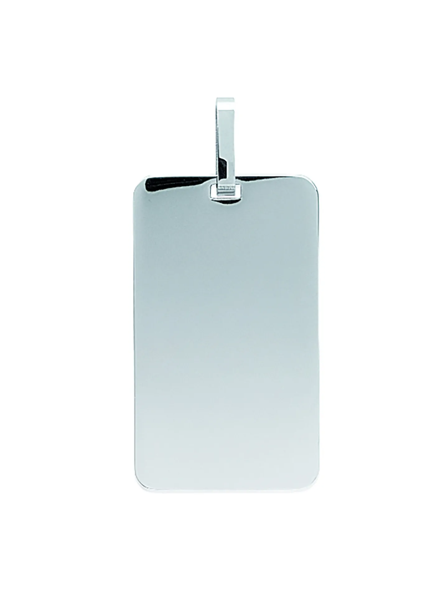 Pendentif Brillaxis plaque rectangulaire acier