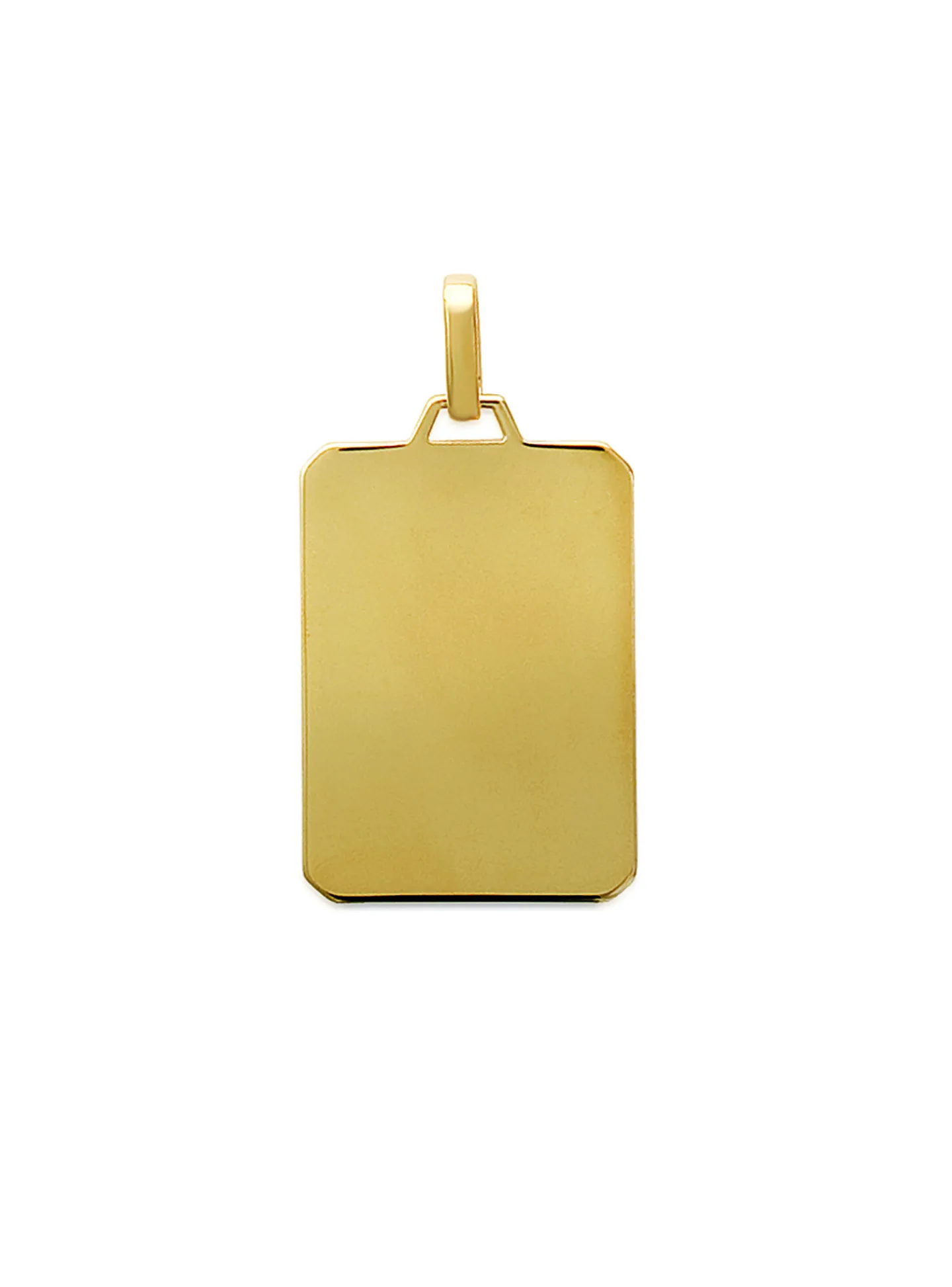 Pendentif Brillaxis plaque rectangulaire plaqué or