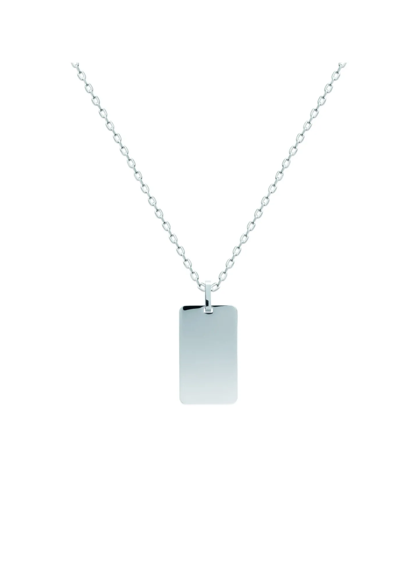 Pendentif Brillaxis plaque rectangulaire acier