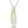 Pendentif Brillaxis trilogie diamant or 18 carats