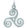 Pendentif Brillaxis Triskel argent rhodié