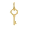Pendentif clé avec coeur or 18 carats