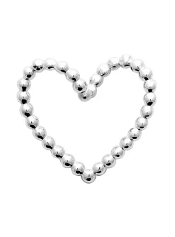 Pendentif coeur boules argent