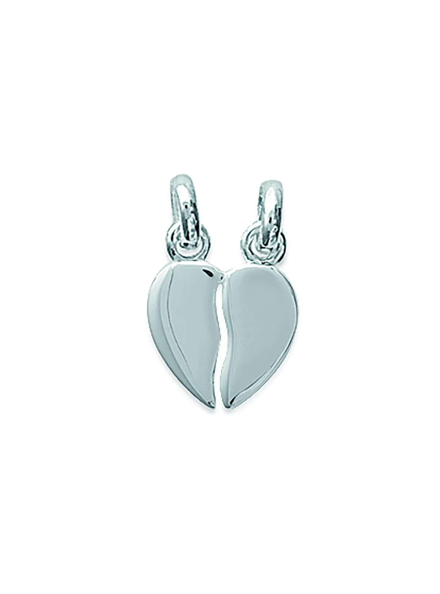 Pendentif coeur sécable argent