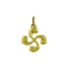 Pendentif croix basque lauburu en plaqué or_x005f_x000D_diamètre 13mm
