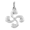Pendentif Croix basque Lauburu argent_x005f_x000D_diamètre 22mm