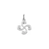 Pendentif croix basque "Lauburu" argent petit modèle_x005f_x000D_diamètre 10mm