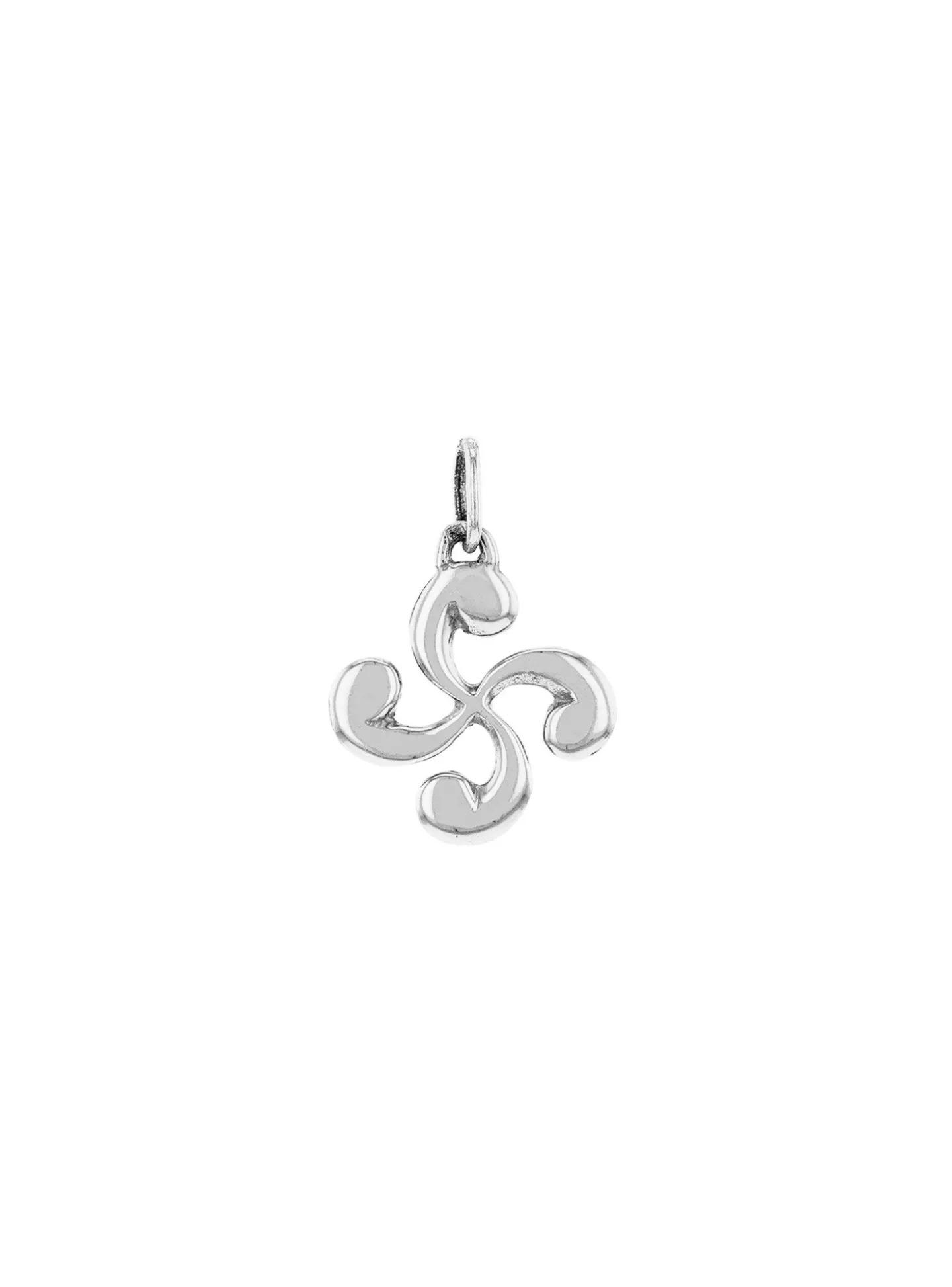 Pendentif croix basque "Lauburu" argent petit modèle_x005f_x000D_diamètre 10mm