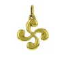 Pendentif croix basque or jaune 18 carats 8mm