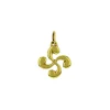 Pendentif croix basque plaqué or_x005f_x000D_diamètre 10mm