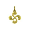 Pendentif croix basque plaqué or_x005f_x000D_diamètre 15mm
