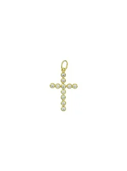 Pendentif croix sertie oxydes