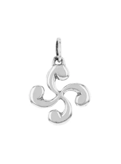 Pendentif Lauburu en argent croix basque 19mm