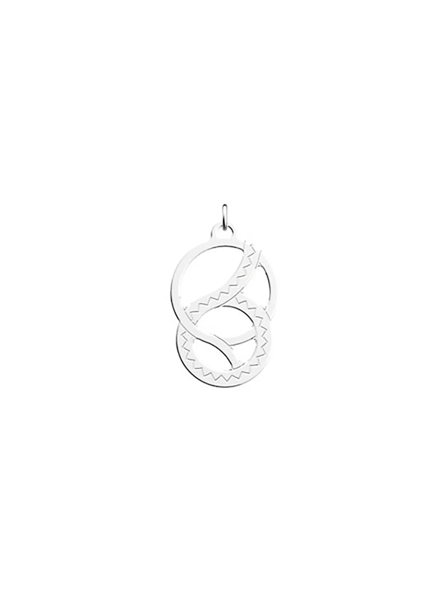 Pendentif Les Georgettes Boucles Rond argenté 25 mm