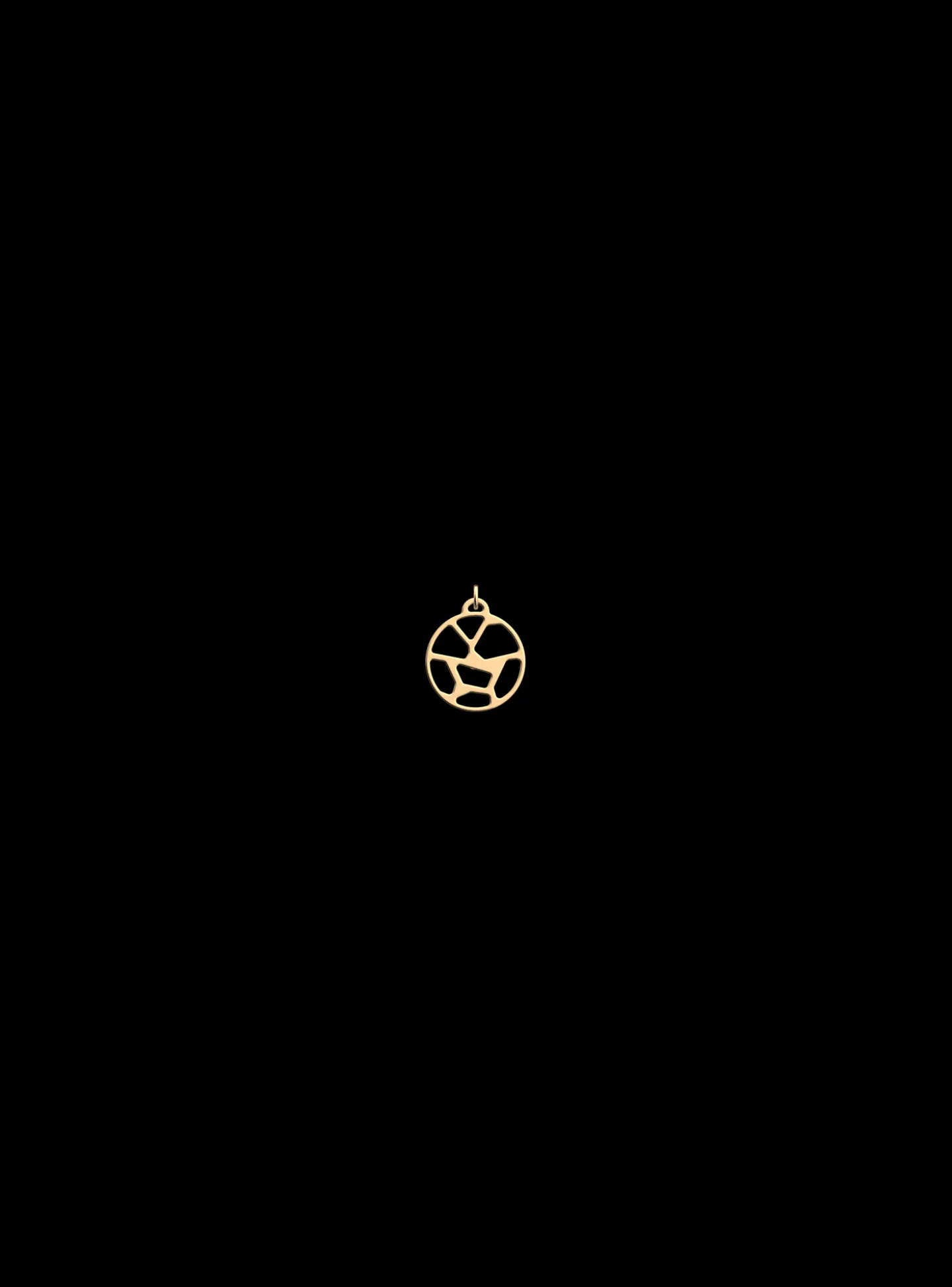 Pendentif Les Georgettes rond doré Girafe 16mm