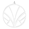 Pendentif Les Georgettes Papyrus argenté 45mm