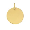 Pendentif médaille ronde or jaune 18 carats 16mm