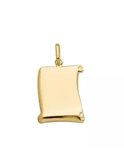 Pendentif Parchemin or jaune 9 carats
