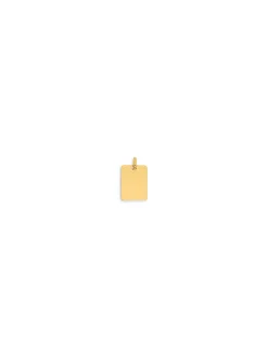 Pendentif plaque rectangulaire en or jaune 9 carats