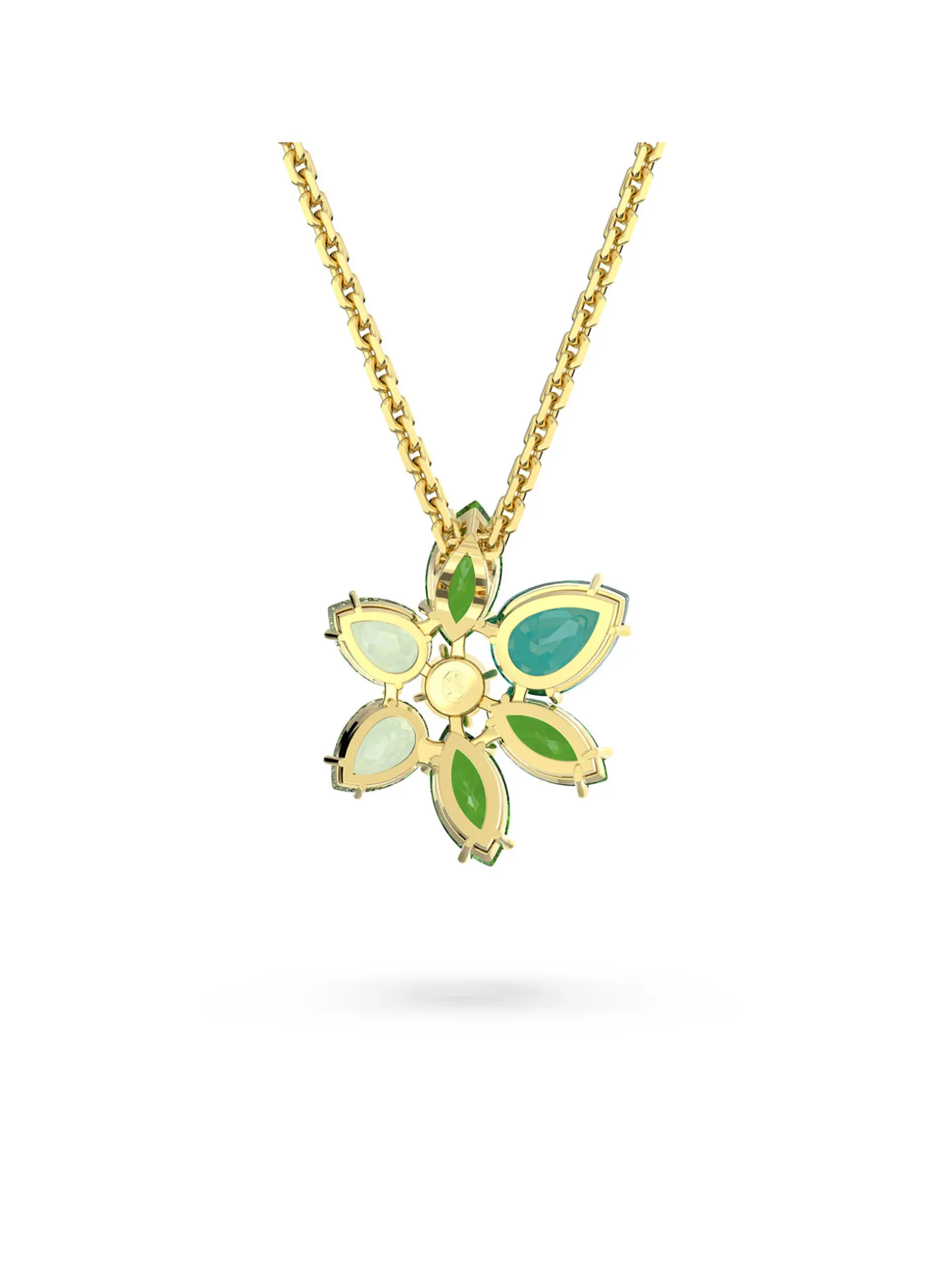 Pendentif Swarovski Gema fleur verte